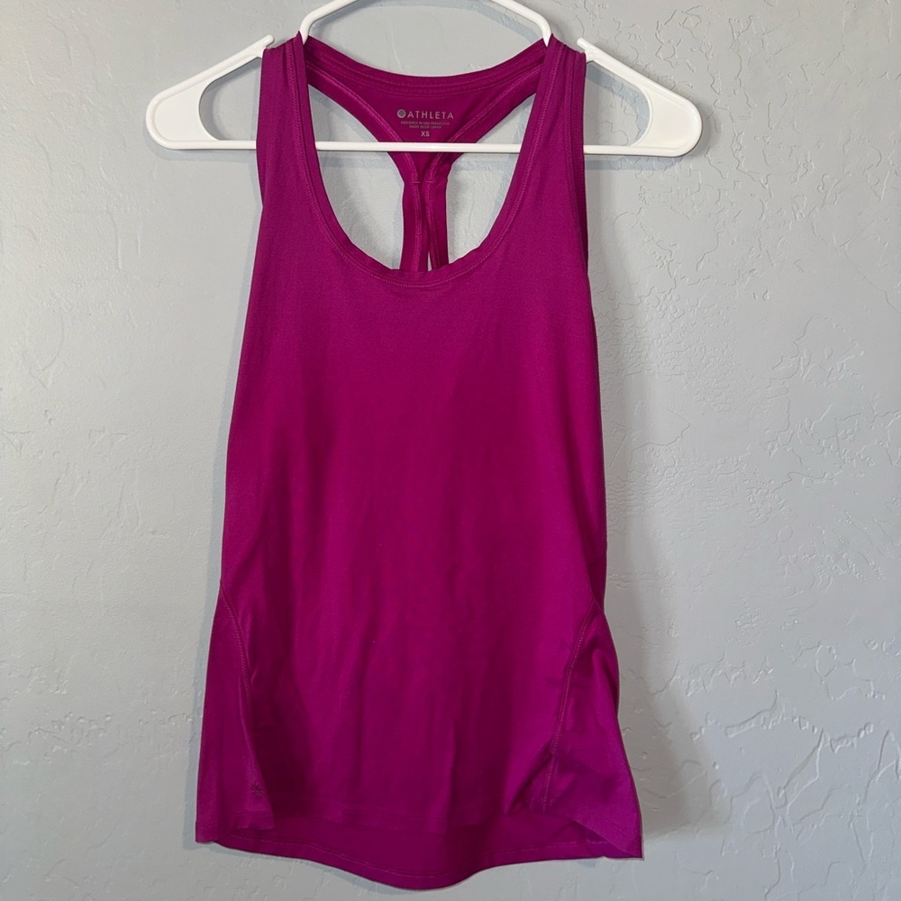 Athleta Magenta Racerback Tank Top